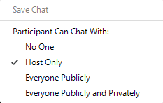 Zoom - Host Only chat